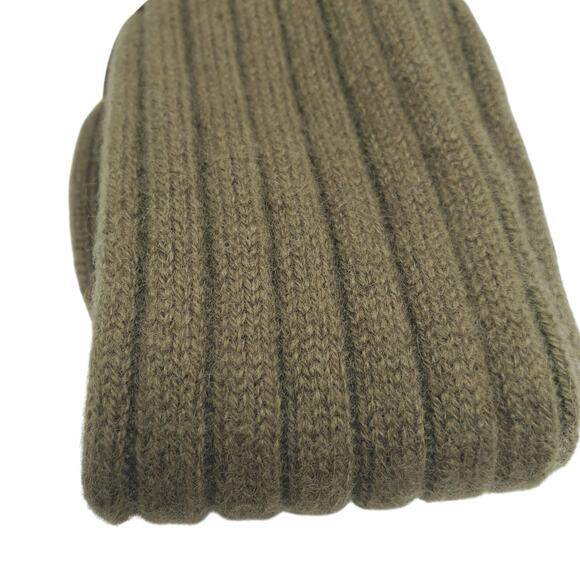 NEW Garnet Hill Socks Knee High 9-11 Olive Green 82% Cashmere Warm Cozy Holiday - Picture 3 of 5